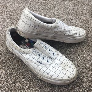 Vans U Color Era White Checkered Grid Skate Shoes Mens 3.5 Womens 5 Fill In ____